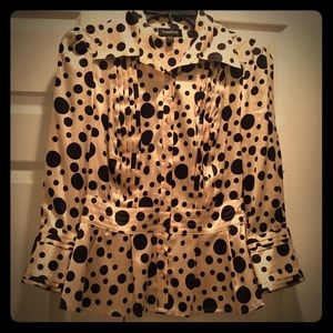 🎄SALE🎄 Bebe silk polka dot blouse